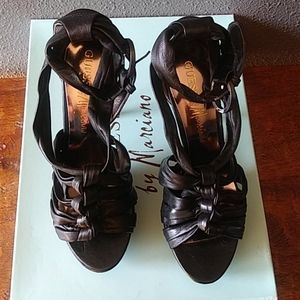 Guess by Marciano Black leather Carisse Platform